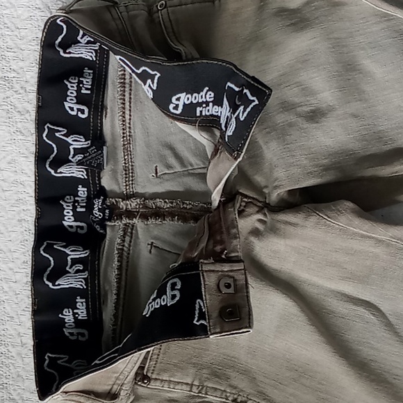 Goode Rider Embroidered Rear Pocket Riding Pants Breeches Size 26R Tan - Picture 9 of 16